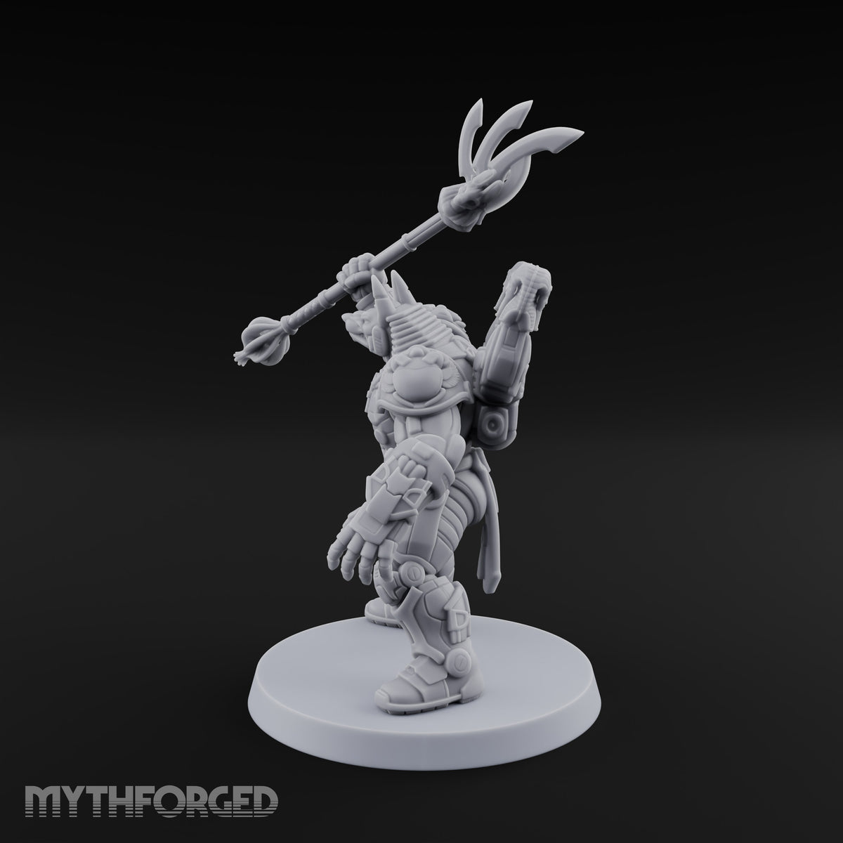 Judgment Swings Down Gnoll Armoured Jackal Warrior with Ankh and Staff