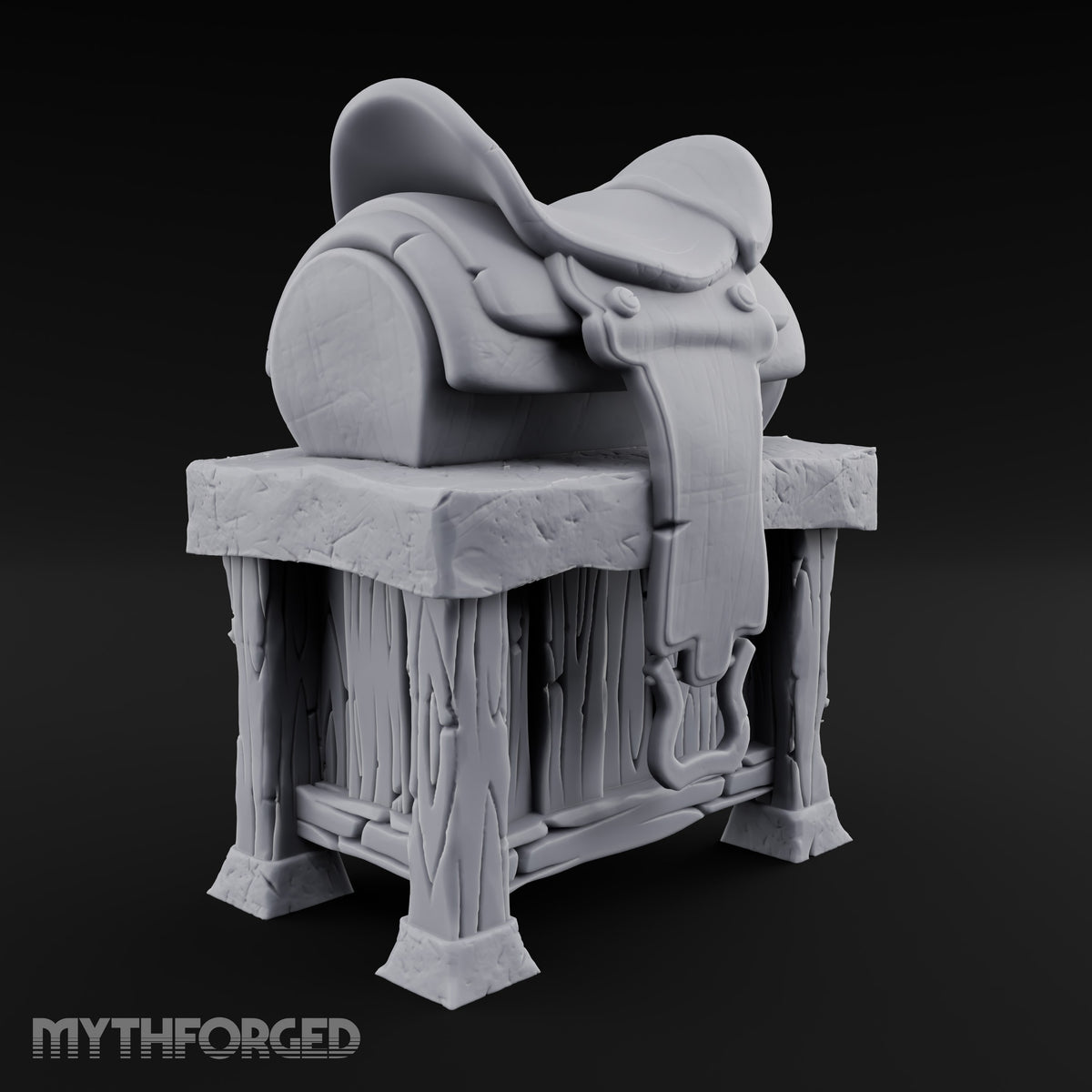 Rest Your Tack Here Wooden Saddle Stand with Saddle
