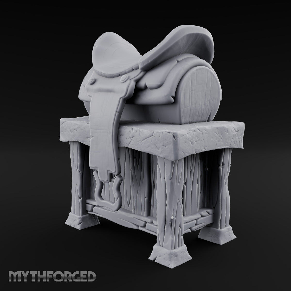 Rest Your Tack Here Wooden Saddle Stand with Saddle