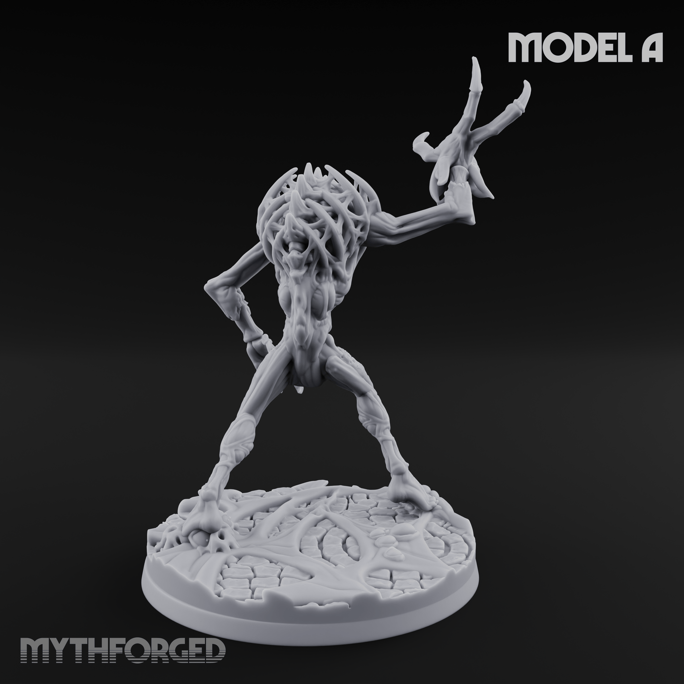 Horns Held High Star Spawn Seers A Miniature for Dungeons and Dragons, Pathfinder or other TTRPGs