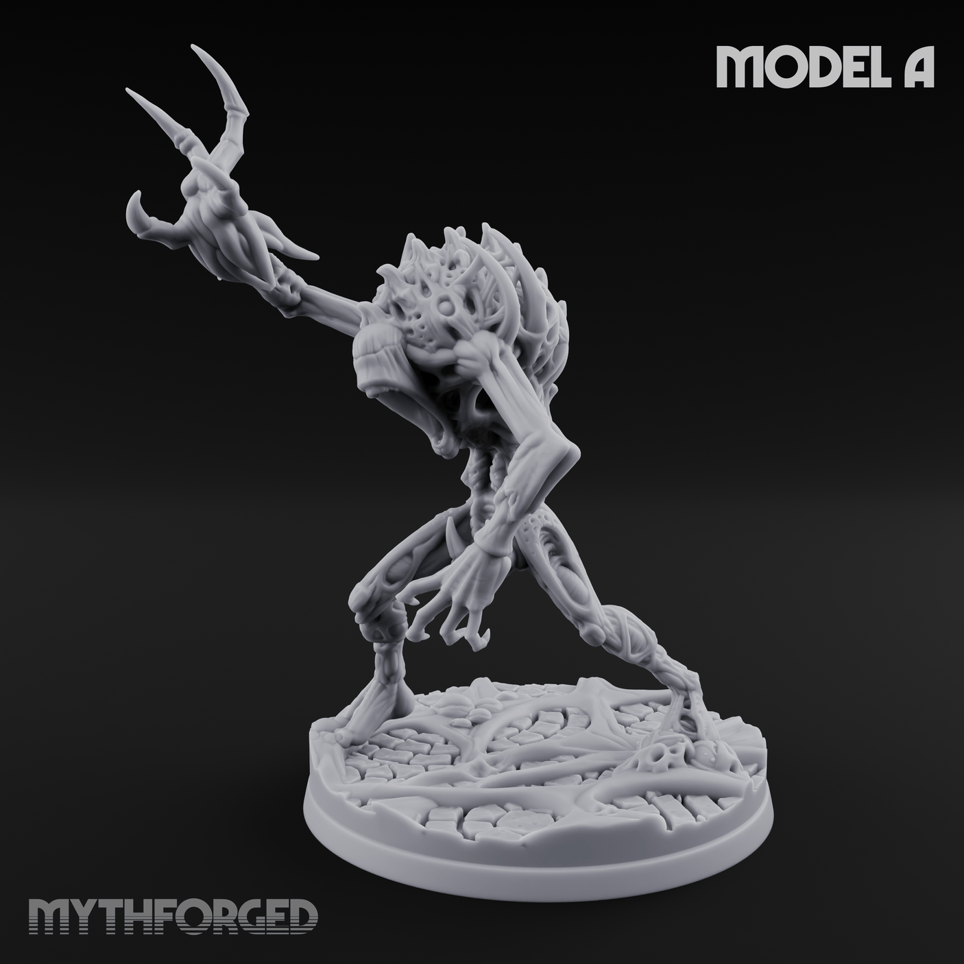 Horns Held High Star Spawn Seers A Miniature for Dungeons and Dragons, Pathfinder or other TTRPGs