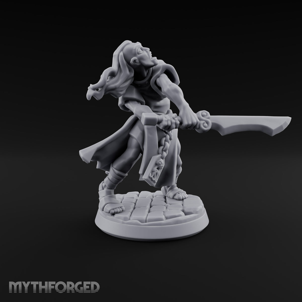 Hoods Up, Rite Begun Human Cultist A — Two-Handed Sword