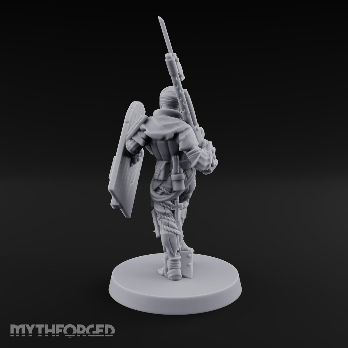 Faith Under Fire Human Pilgrim Gunner A Miniature for Dungeons and Dragons, Pathfinder or other TTRPGs