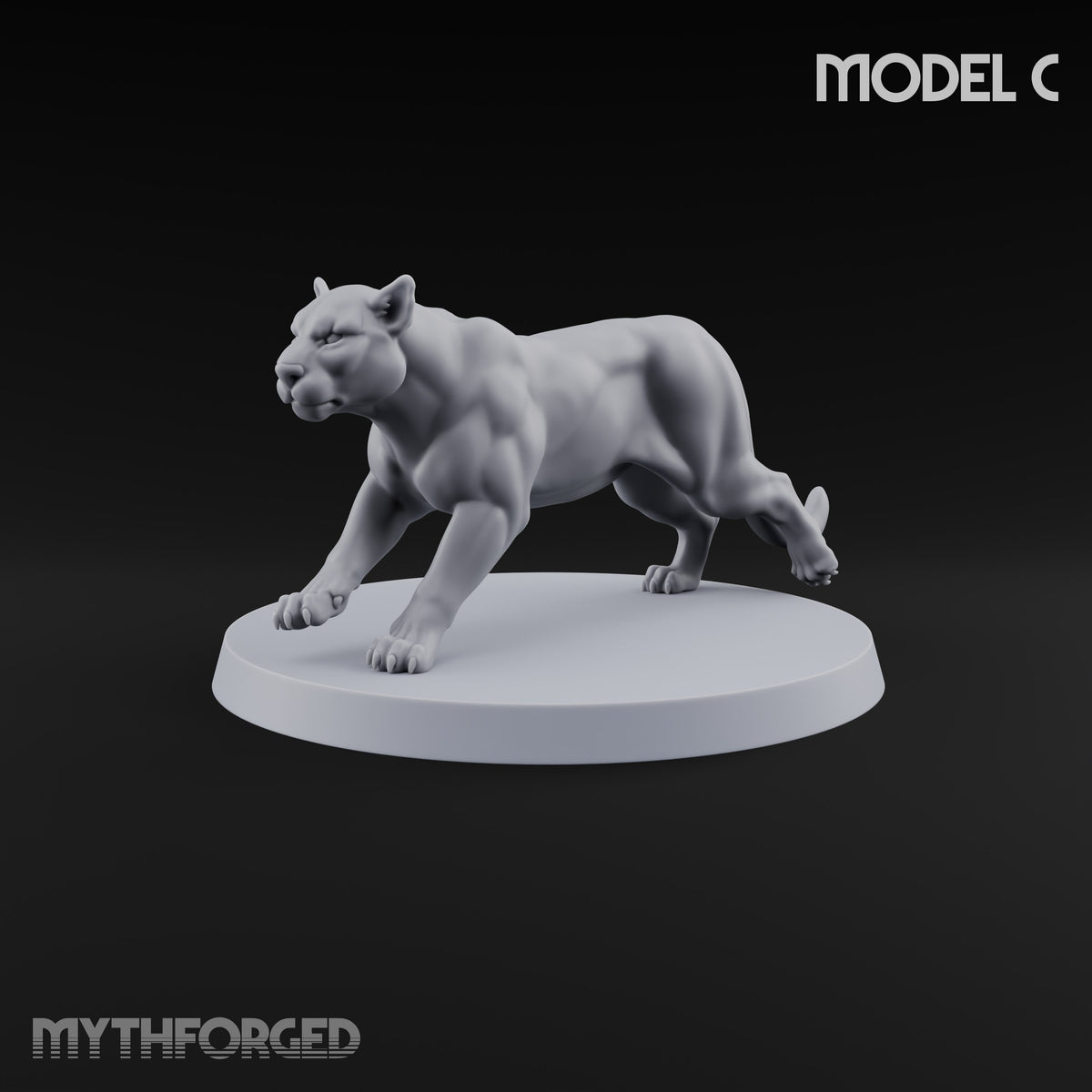 Running Wild Feral Beasts and Elf Beastamer Miniature for Dungeons and Dragons, Pathfinder or other TTRPGs