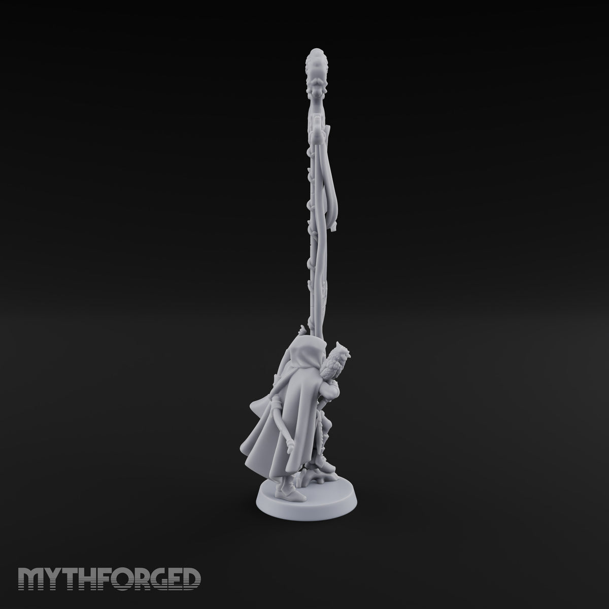 Banner Held High Feral Elf Standard Bearer Miniature for Dungeons and Dragons, Pathfinder or other TTRPGs