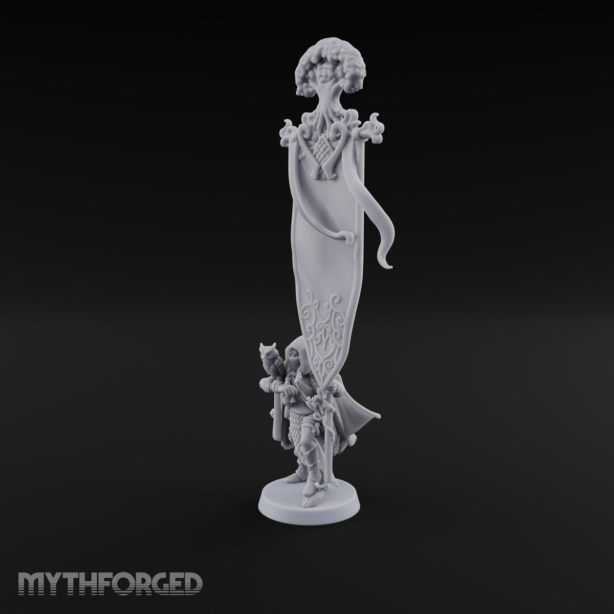 Banner Held High Feral Elf Standard Bearer Miniature for Dungeons and Dragons, Pathfinder or other TTRPGs