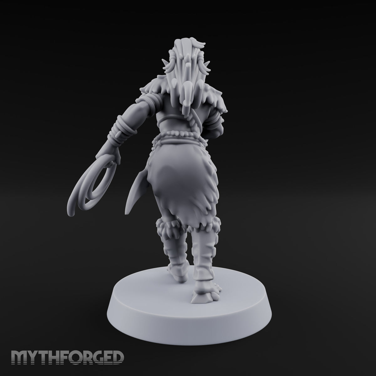 Running Wild Feral Beast and Elf Beastamer E Miniature for Dungeons and Dragons, Pathfinder or other TTRPGs