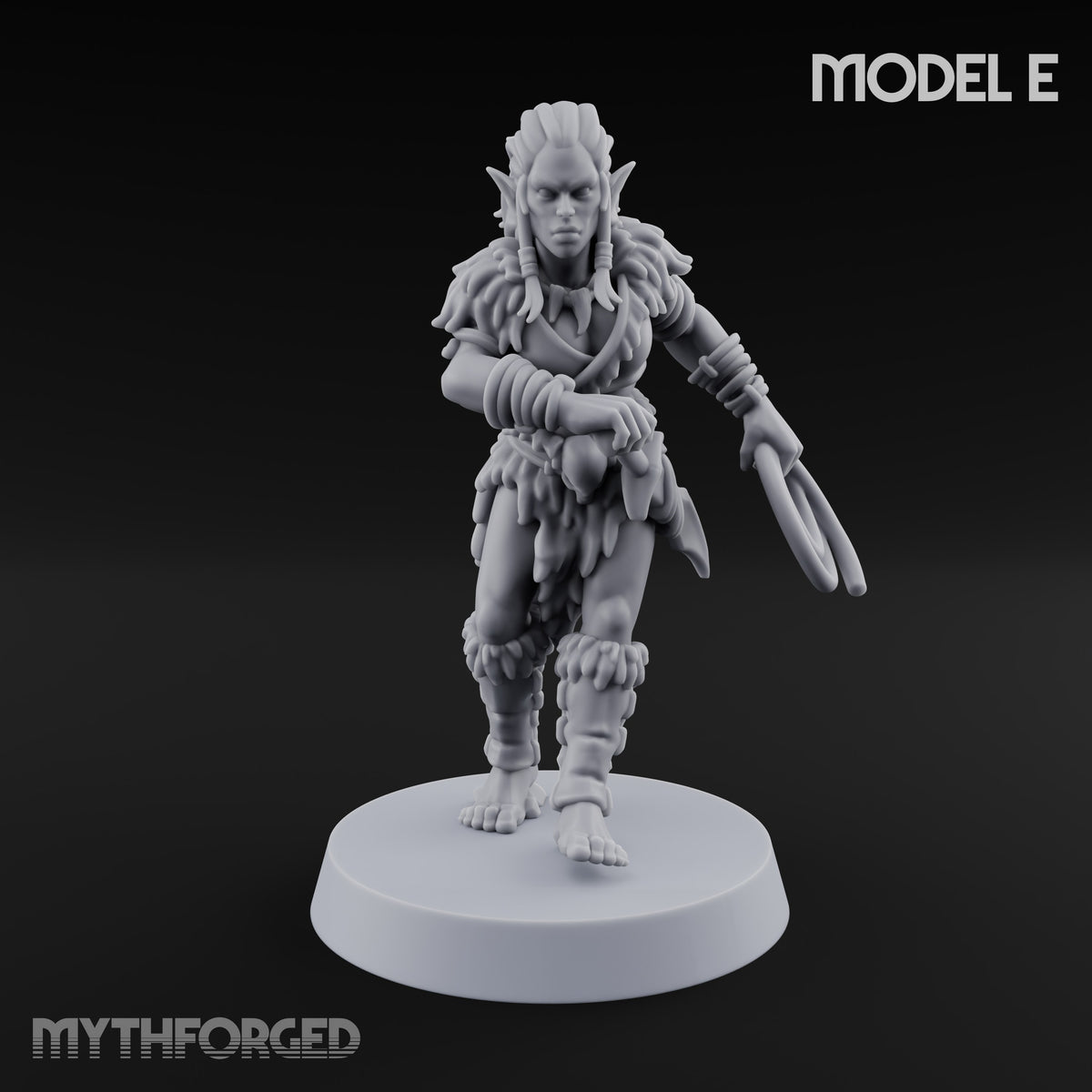Running Wild Feral Beasts and Elf Beastamer Miniature for Dungeons and Dragons, Pathfinder or other TTRPGs