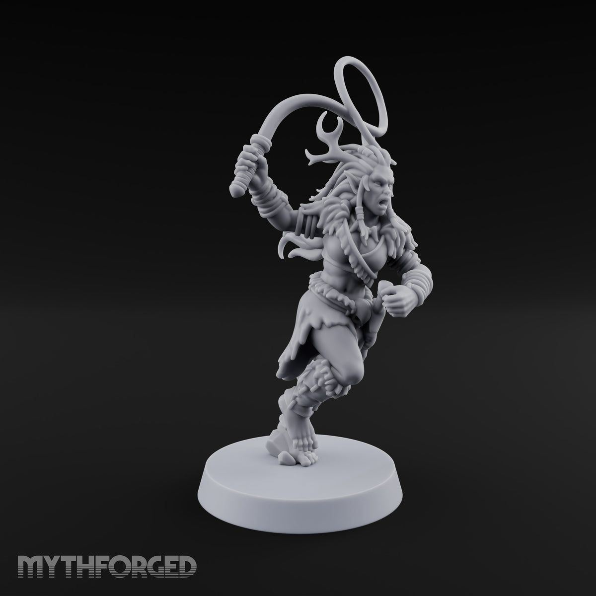 Running Wild Feral Beast and Elf Beastamer E Miniature for Dungeons and Dragons, Pathfinder or other TTRPGs