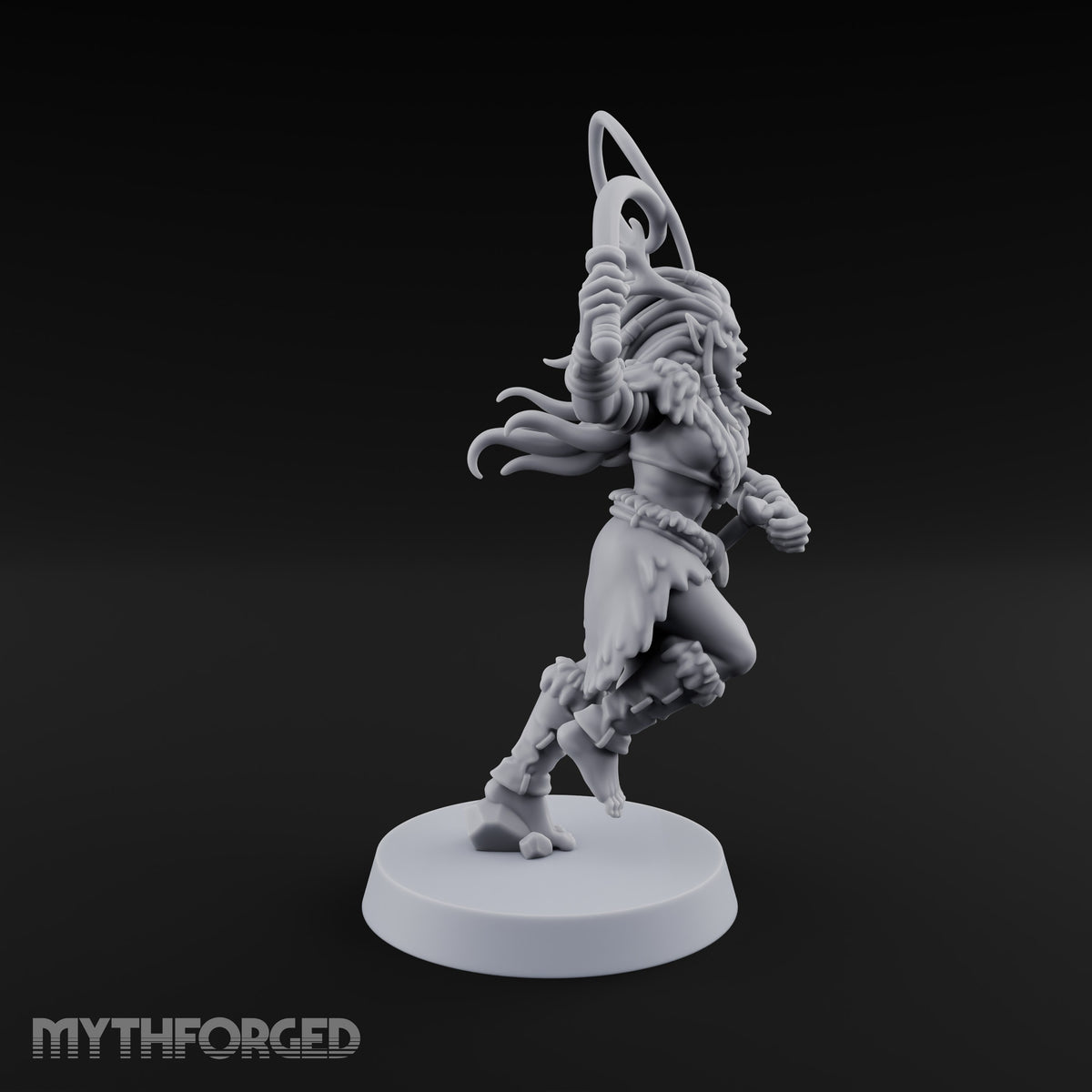 Running Wild Feral Beast and Elf Beastamer E Miniature for Dungeons and Dragons, Pathfinder or other TTRPGs