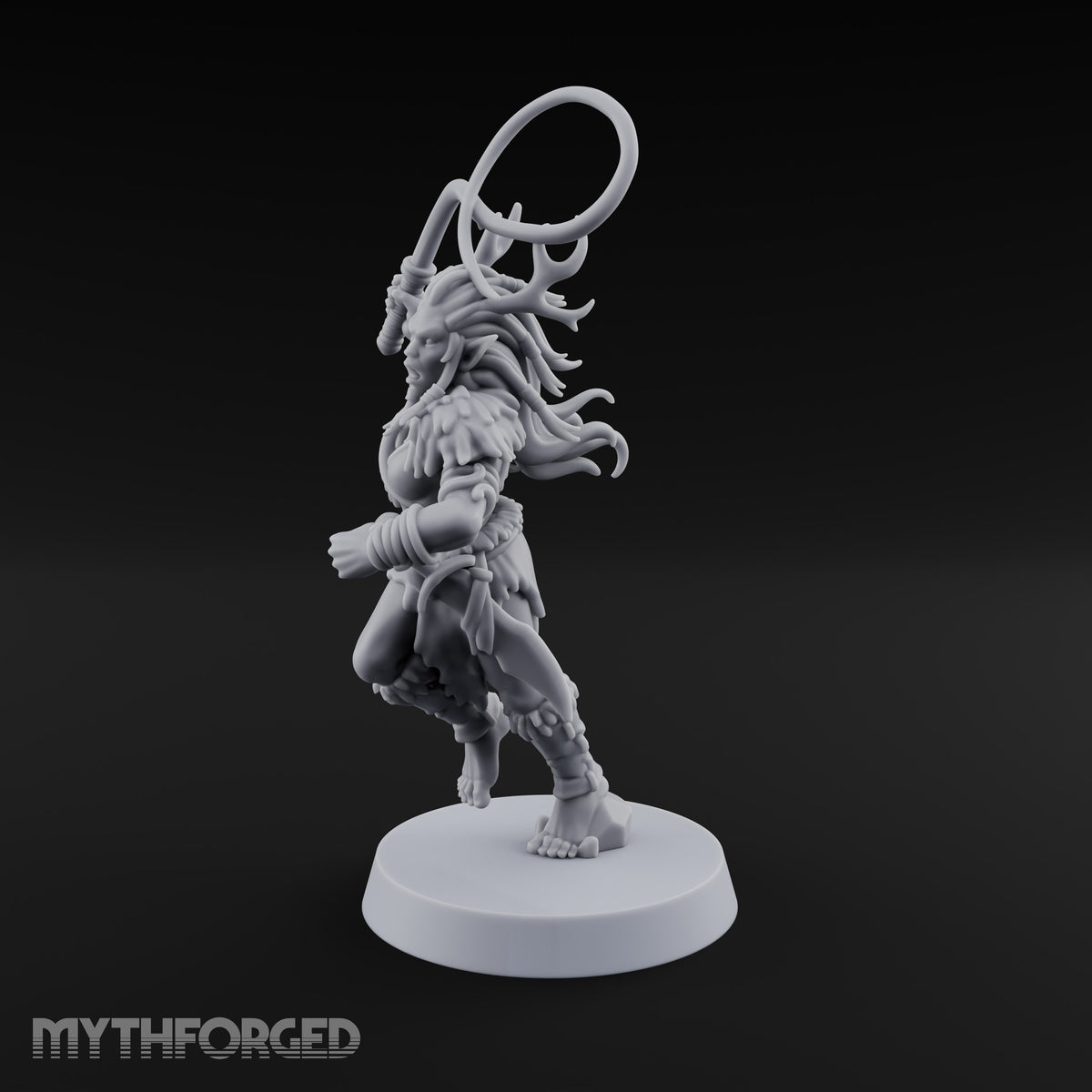Running Wild Feral Beast and Elf Beastamer E Miniature for Dungeons and Dragons, Pathfinder or other TTRPGs