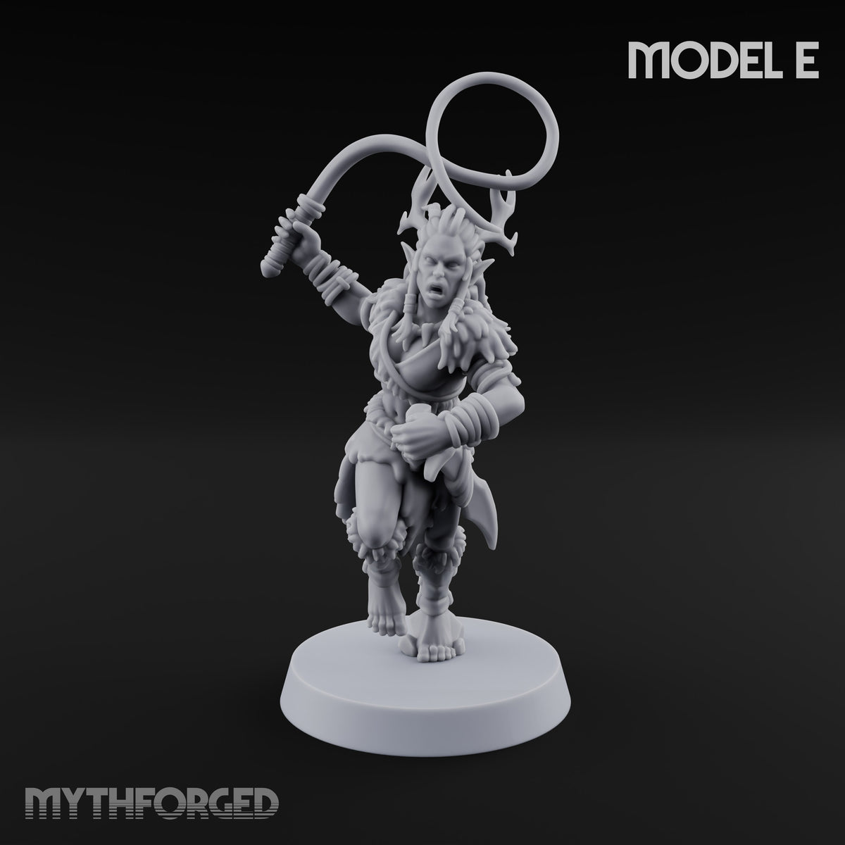 Running Wild Feral Beasts and Elf Beastamer Miniature for Dungeons and Dragons, Pathfinder or other TTRPGs