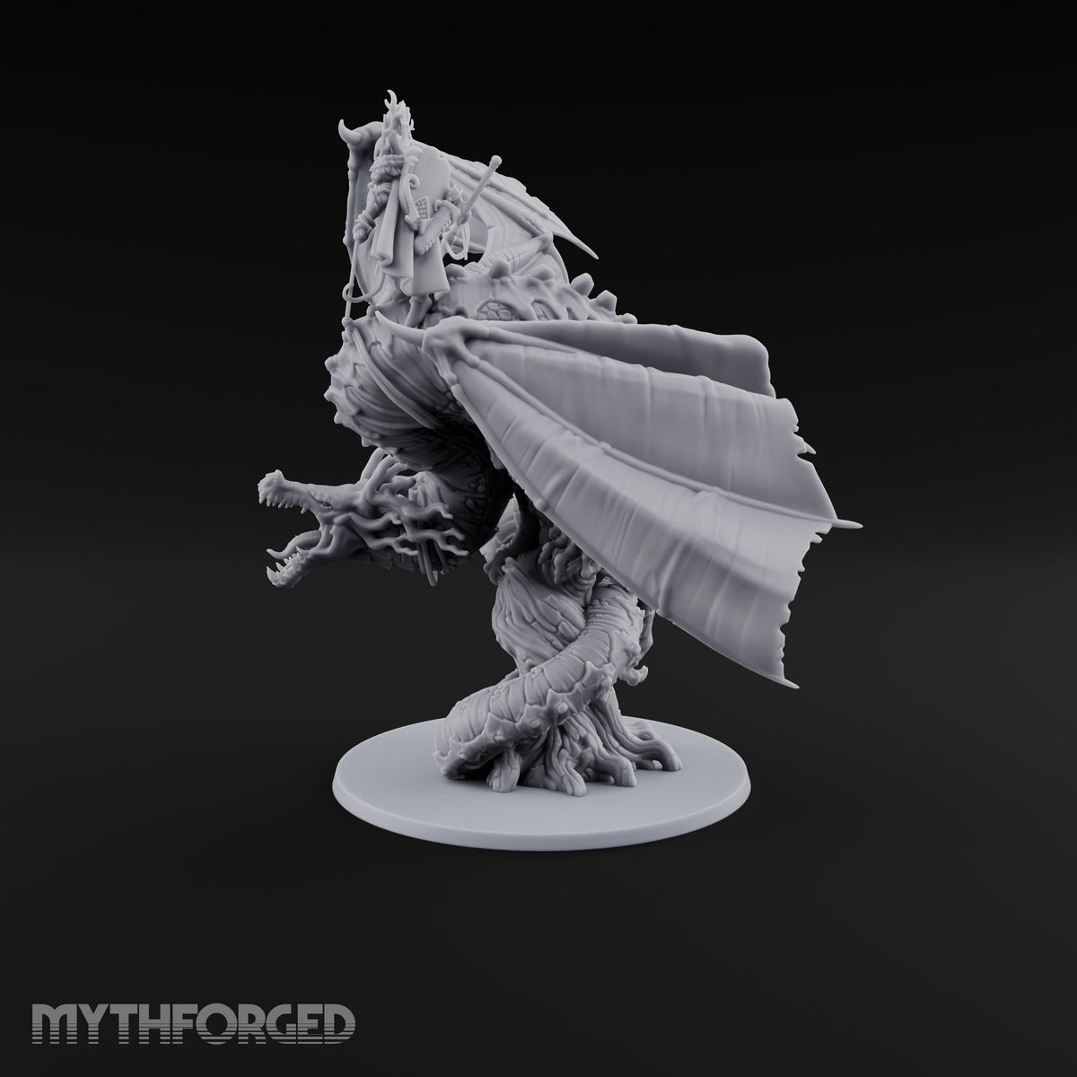 Swooping to Strike Elf Prince on Dragon Miniature for Dungeons and Dragons, Pathfinder or other TTRPGs
