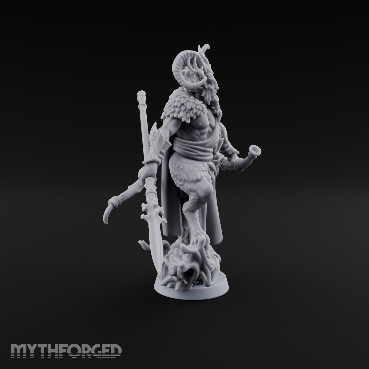 Drawing the Bow Faunus Hunter Miniature for Dungeons and Dragons, Pathfinder or other TTRPGs