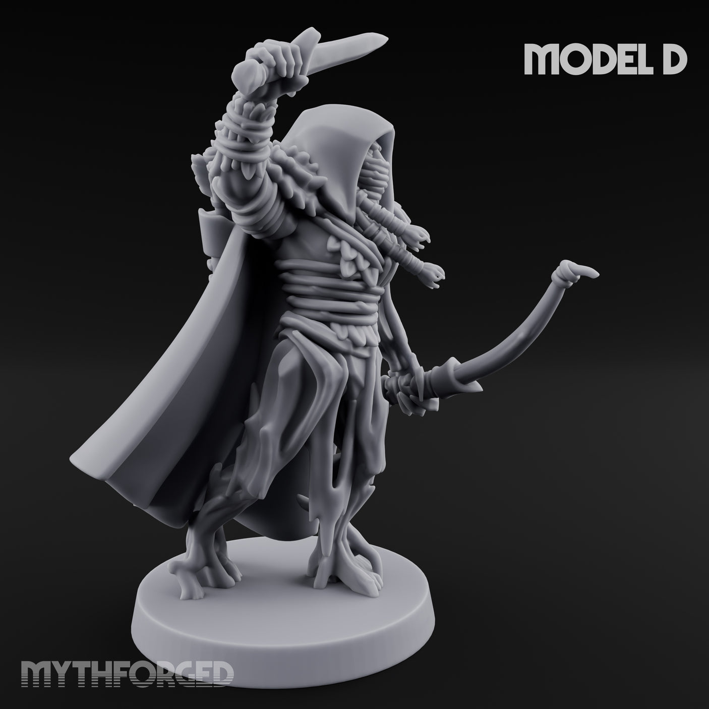 Hooded Bandit Crew Human Bandit D Miniature for Dungeons and Dragons, Pathfinder or other TTRPGs