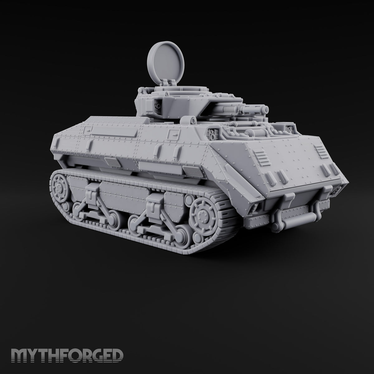 Rolling Over the Rubble Sci-Fi Armoured Tracked Tank — Tracked Energy Cannon