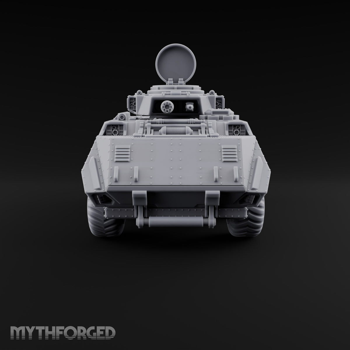 Rolling Over the Rubble Sci-Fi Armoured Tracked Tank — Wheeled Rotary Cannon