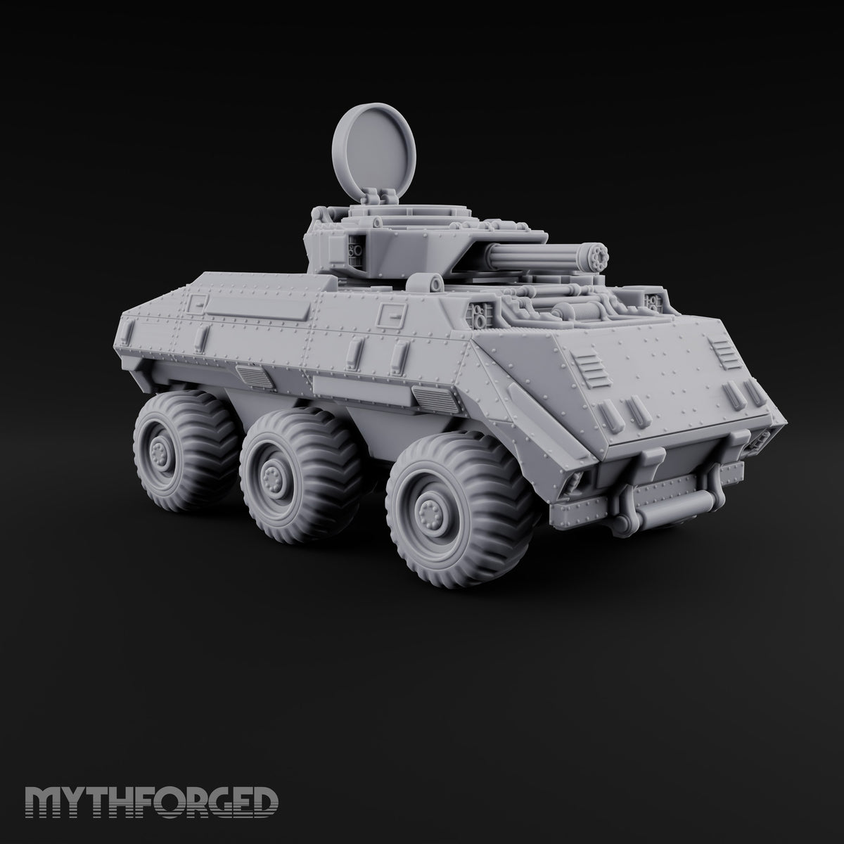 Rolling Over the Rubble Sci-Fi Armoured Tracked Tank — Wheeled Rotary Cannon