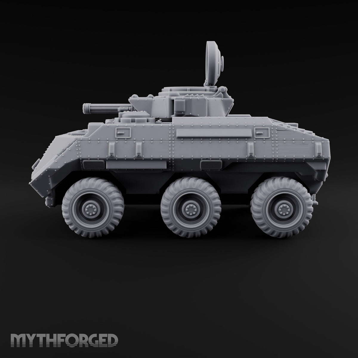 Rolling Over the Rubble Sci-Fi Armoured Tracked Tank — Wheeled Rotary Cannon