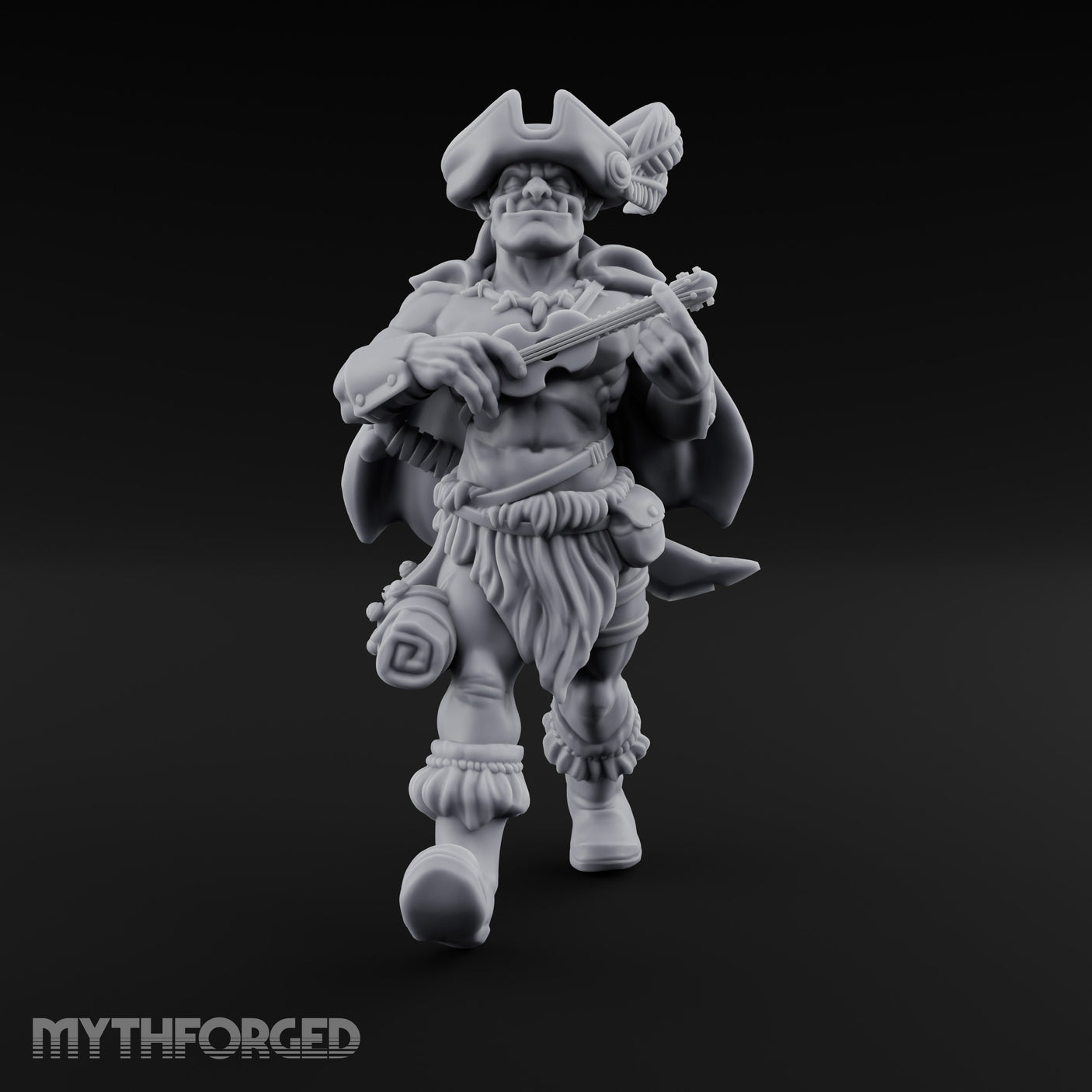 Fiddle Playing Orc Bard