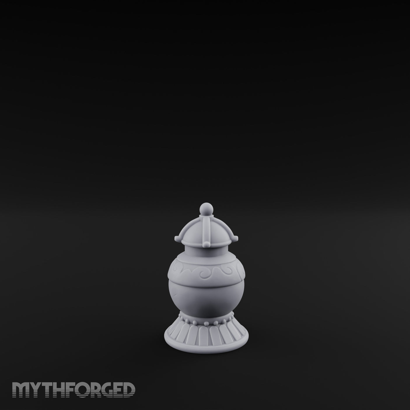 Filigree-Banded Ball-Knobbed Decorative Lidded Vase gallery 5
