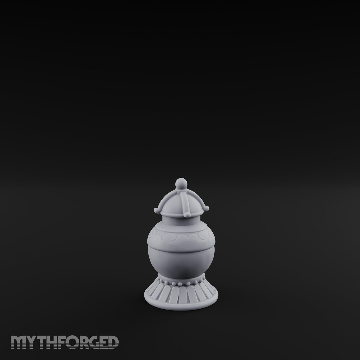 Filigree-Banded Ball-Knobbed Decorative Lidded Vase gallery 7