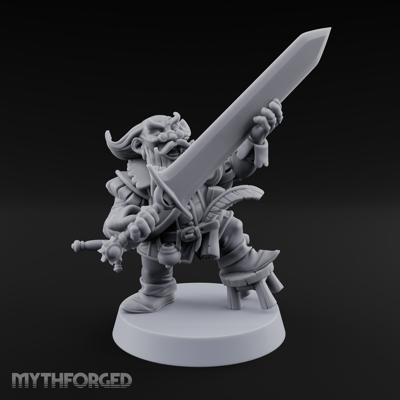 Finger Wagging Dwarf Bard Miniature for Dungeons and Dragons, Pathfinder or other TTRPGs