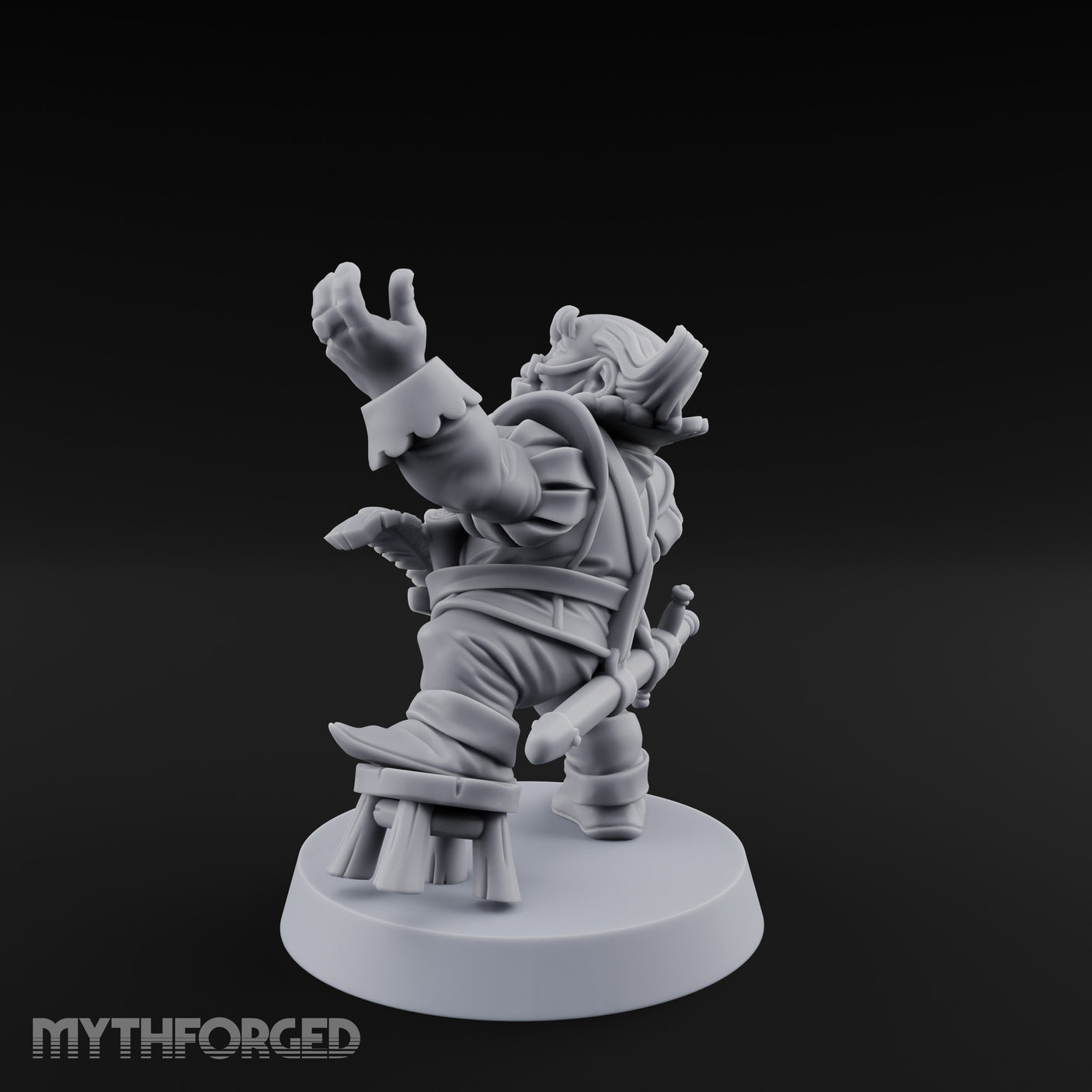 Finger Wagging Dwarf Bard Miniature for Dungeons and Dragons, Pathfinder or other TTRPGs