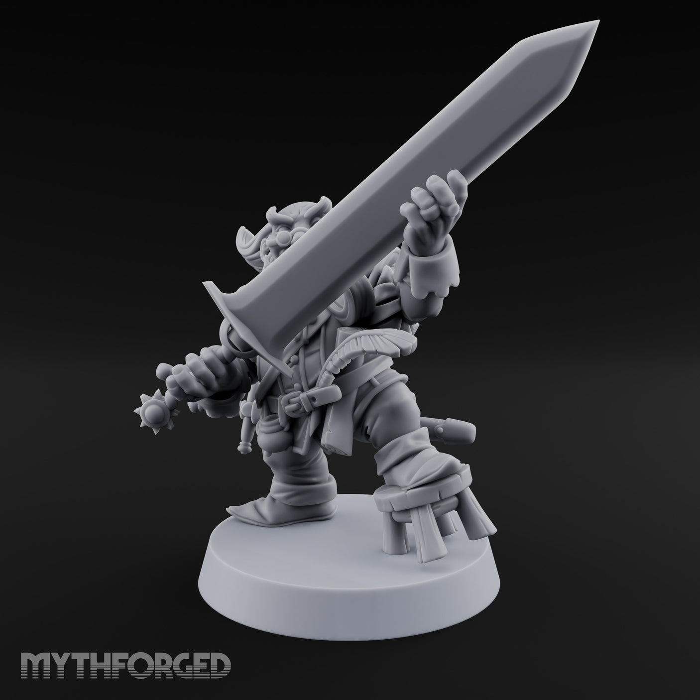 Finger Wagging Dwarf Bard Miniature for Dungeons and Dragons, Pathfinder or other TTRPGs