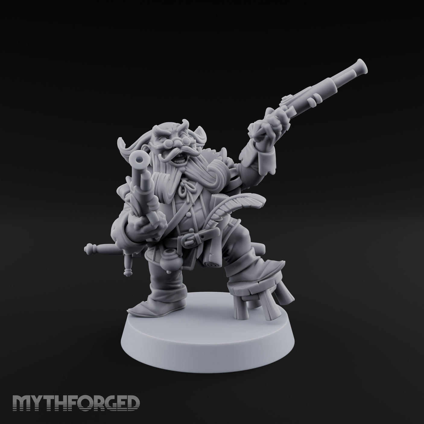 Finger Wagging Dwarf Bard Miniature for Dungeons and Dragons, Pathfinder or other TTRPGs