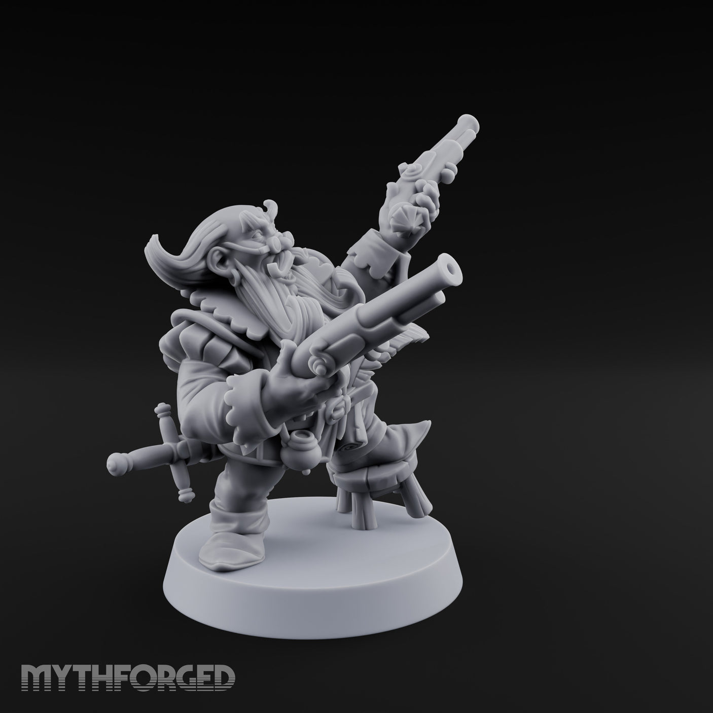 Finger Wagging Dwarf Bard Miniature for Dungeons and Dragons, Pathfinder or other TTRPGs