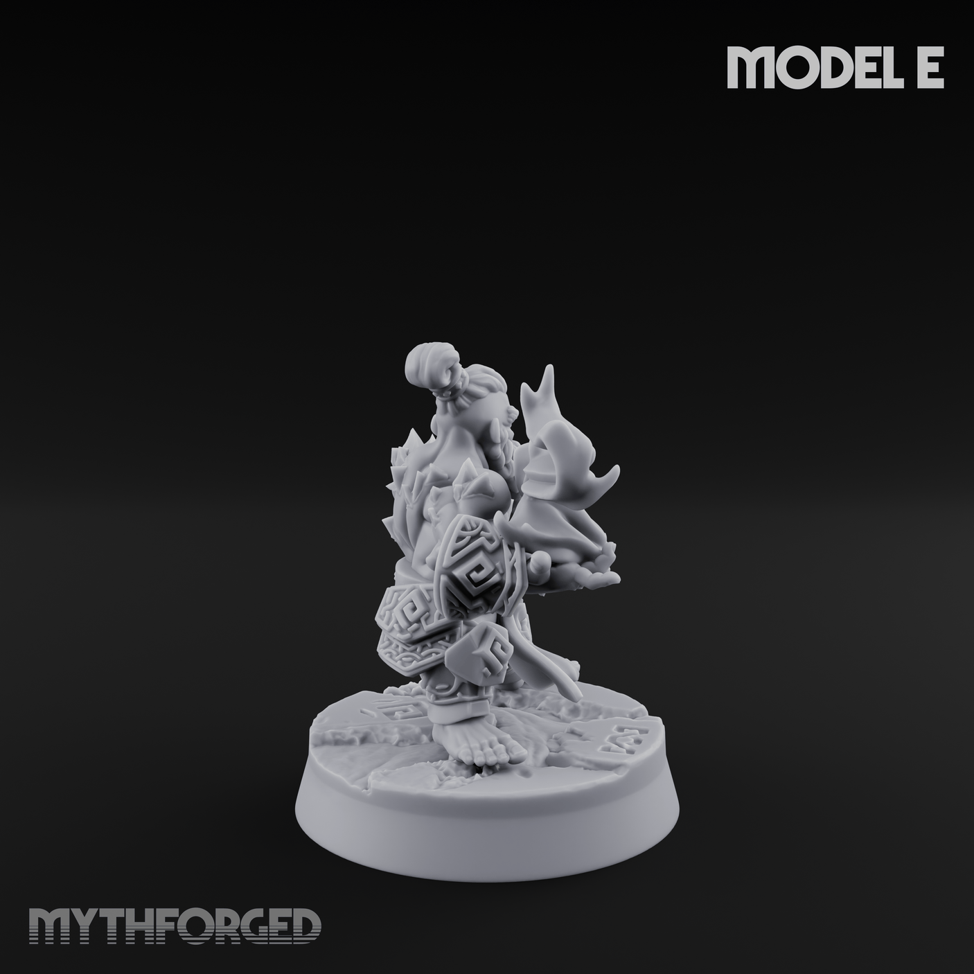 Flames Towering Skyward Dwarf Fire Casters E Miniature for Dungeons and Dragons, Pathfinder or other TTRPGs