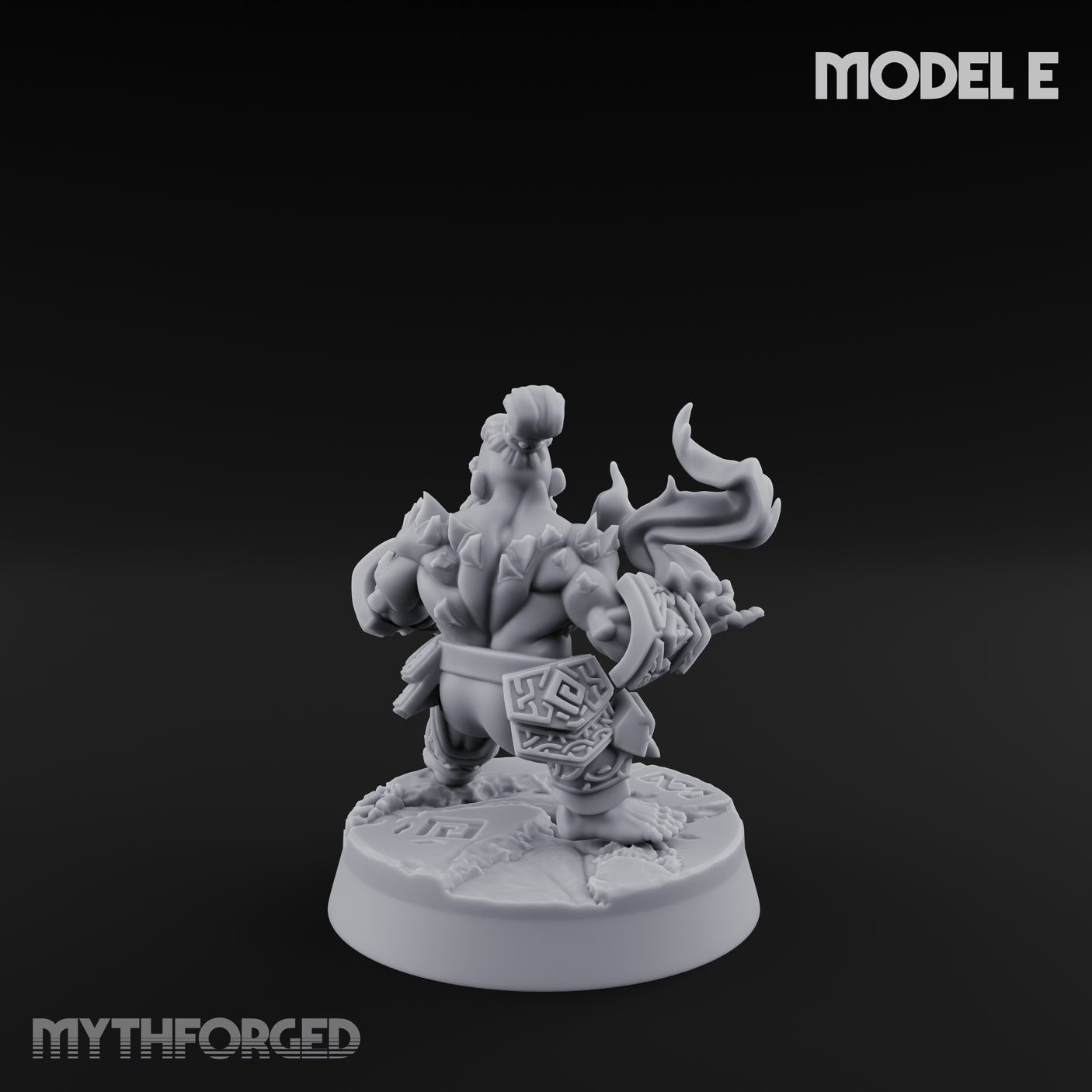 Flames Towering Skyward Dwarf Fire Casters E Miniature for Dungeons and Dragons, Pathfinder or other TTRPGs