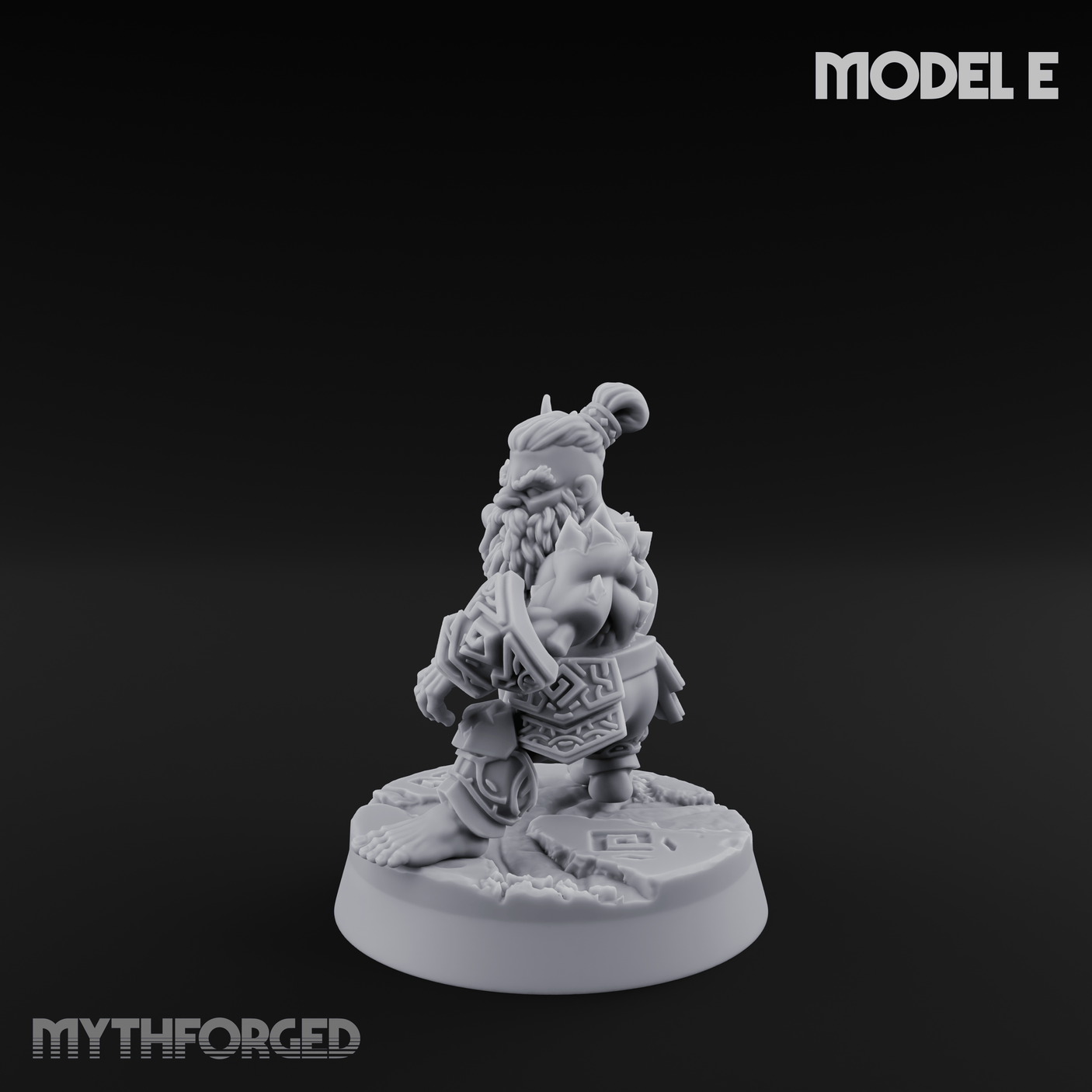 Flames Towering Skyward Dwarf Fire Casters E Miniature for Dungeons and Dragons, Pathfinder or other TTRPGs