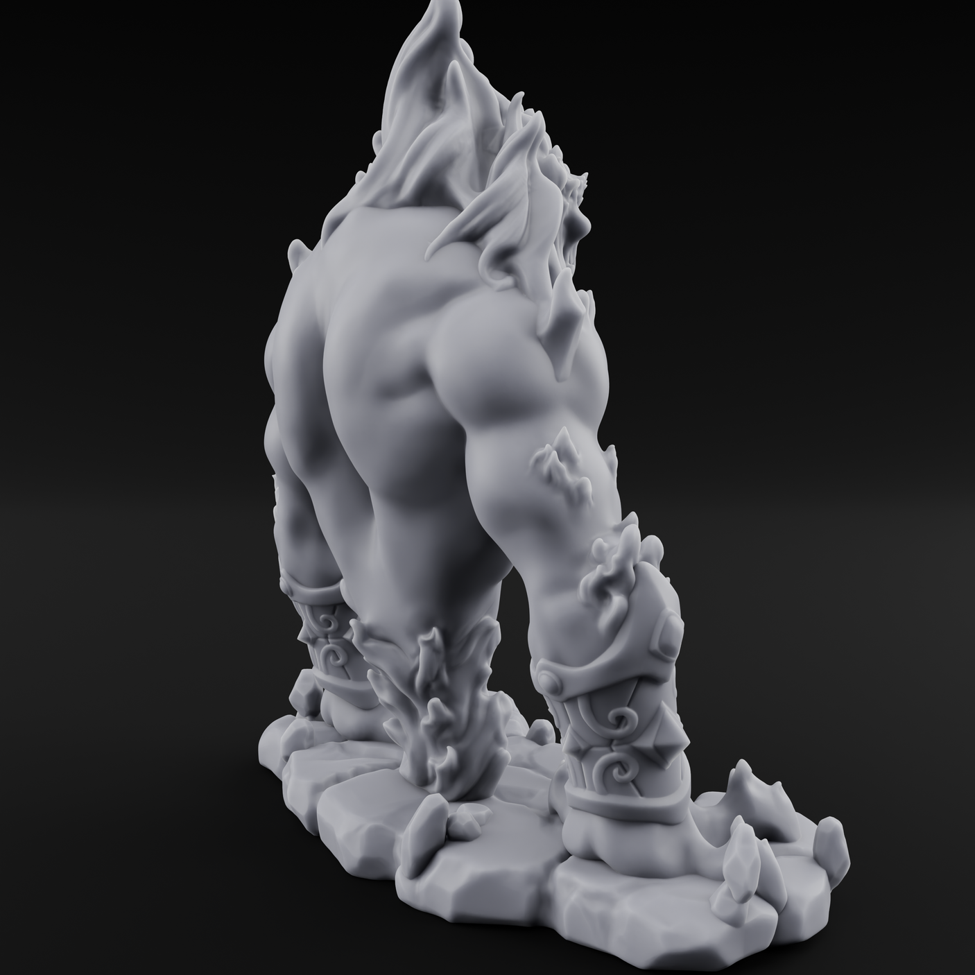 Shackle Bursting Fire Elemental Brute Miniature for Dungeons and Dragons, Pathfinder or other TTRPGs