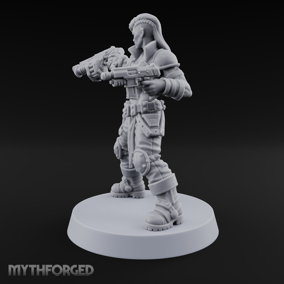 Scorched-Earth Policy Human Raider Gunner D — Battle Shotgun & Auto Pistol