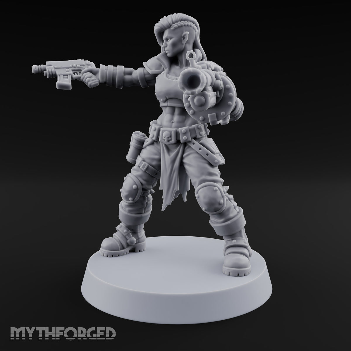 Scorched-Earth Policy Human Raider Gunner D — Rocket Pistol & Grenade Launcher