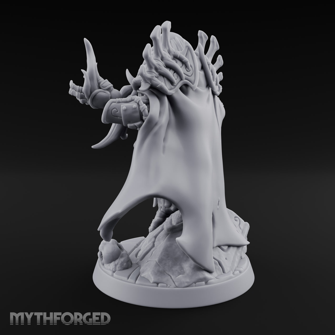 Flame Conjuring Draugr Sorcerer Miniature for Dungeons and Dragons, Pathfinder or other TTRPGs