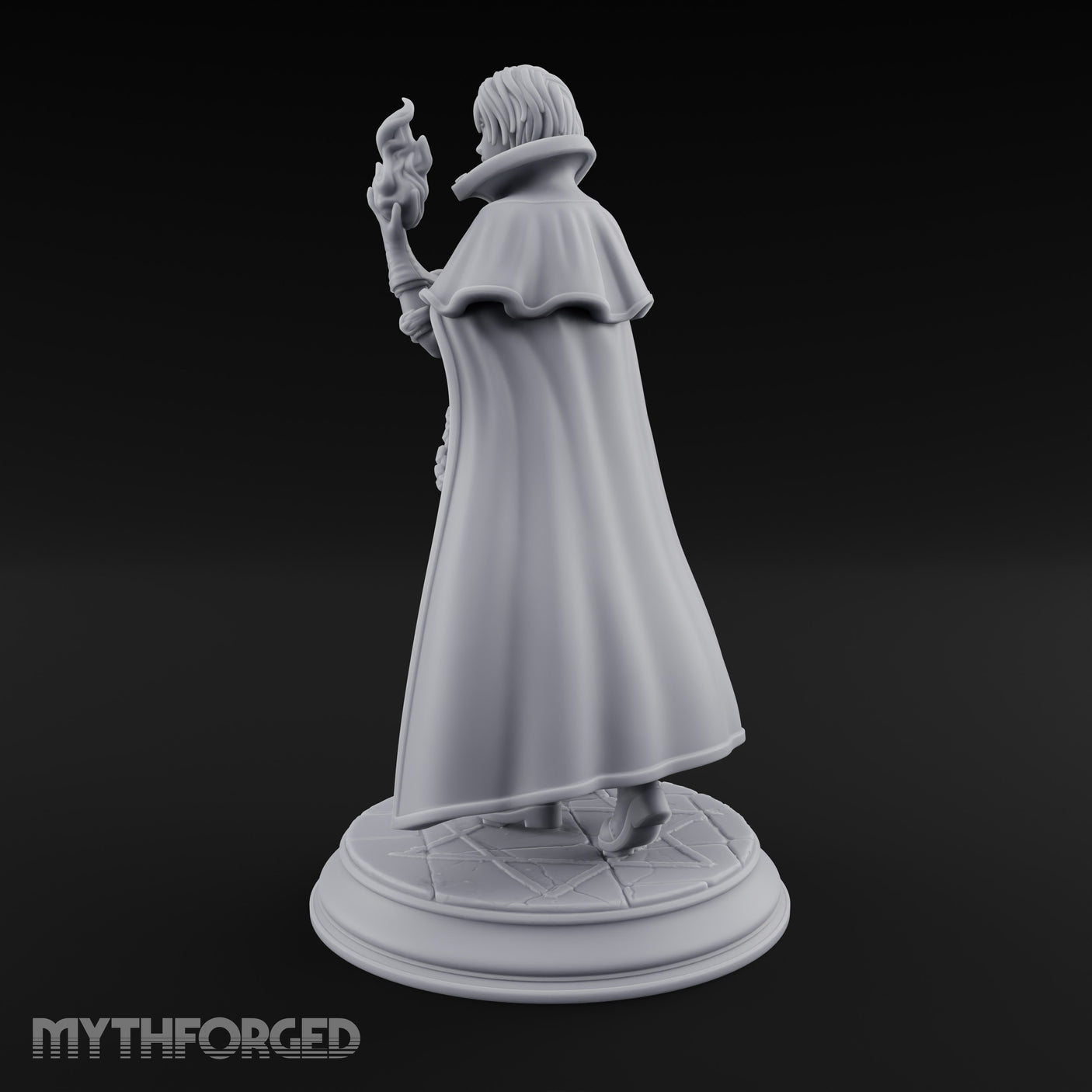 Flame Conjuring Human Sorceress Miniature for Dungeons and Dragons, Pathfinder or other TTRPGs