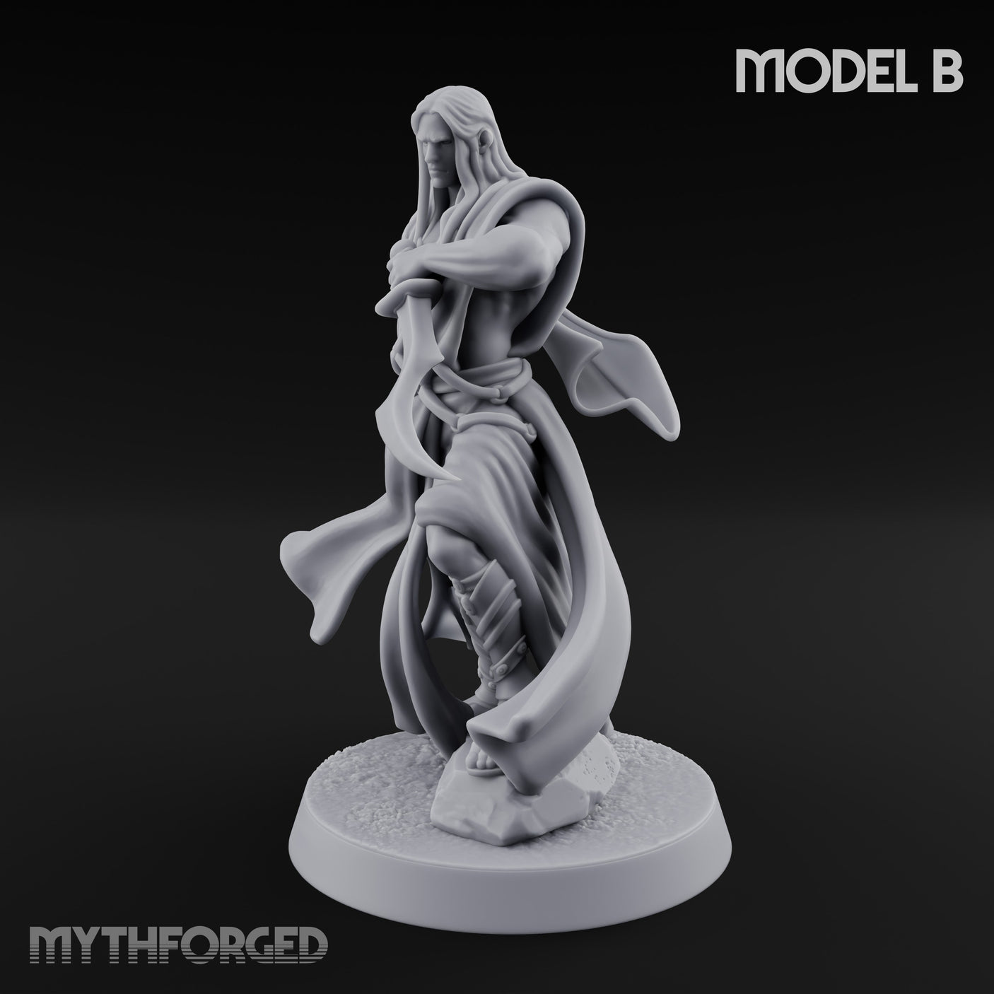 Flame Conjuring, Rippling Robes Human Sorcerer B Miniature for Dungeons and Dragons, Pathfinder or other TTRPGs