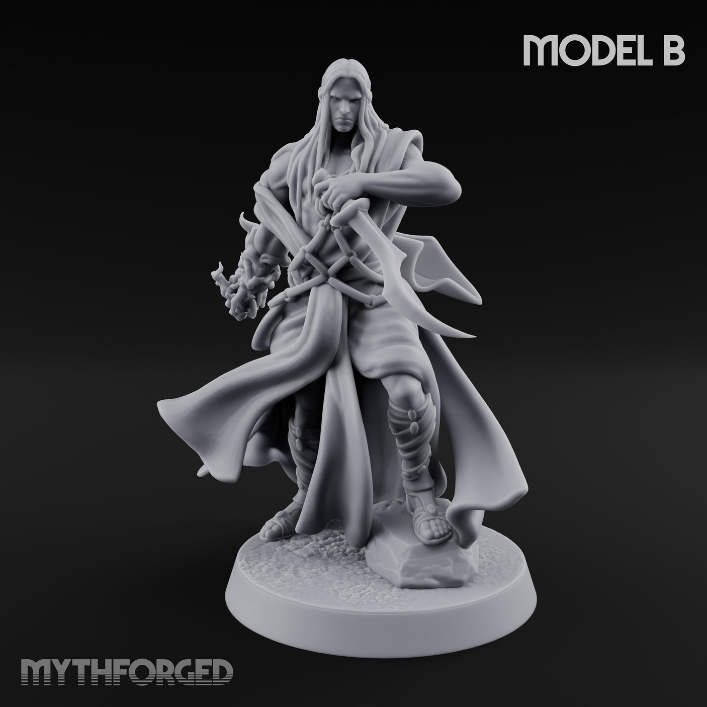 Flame Conjuring, Rippling Robes Human Sorcerer B Miniature for Dungeons and Dragons, Pathfinder or other TTRPGs