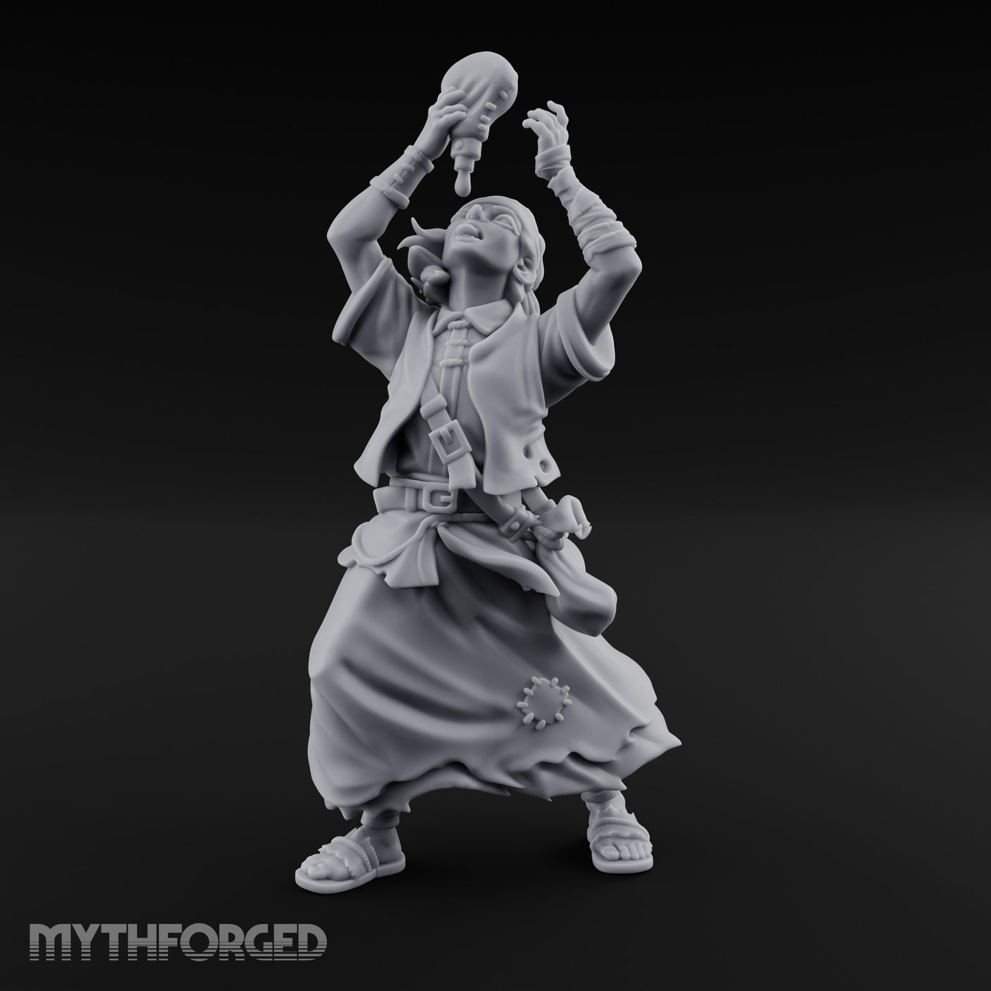Flask Draining Alchemist Miniature for Dungeons and Dragons, Pathfinder or other TTRPGs