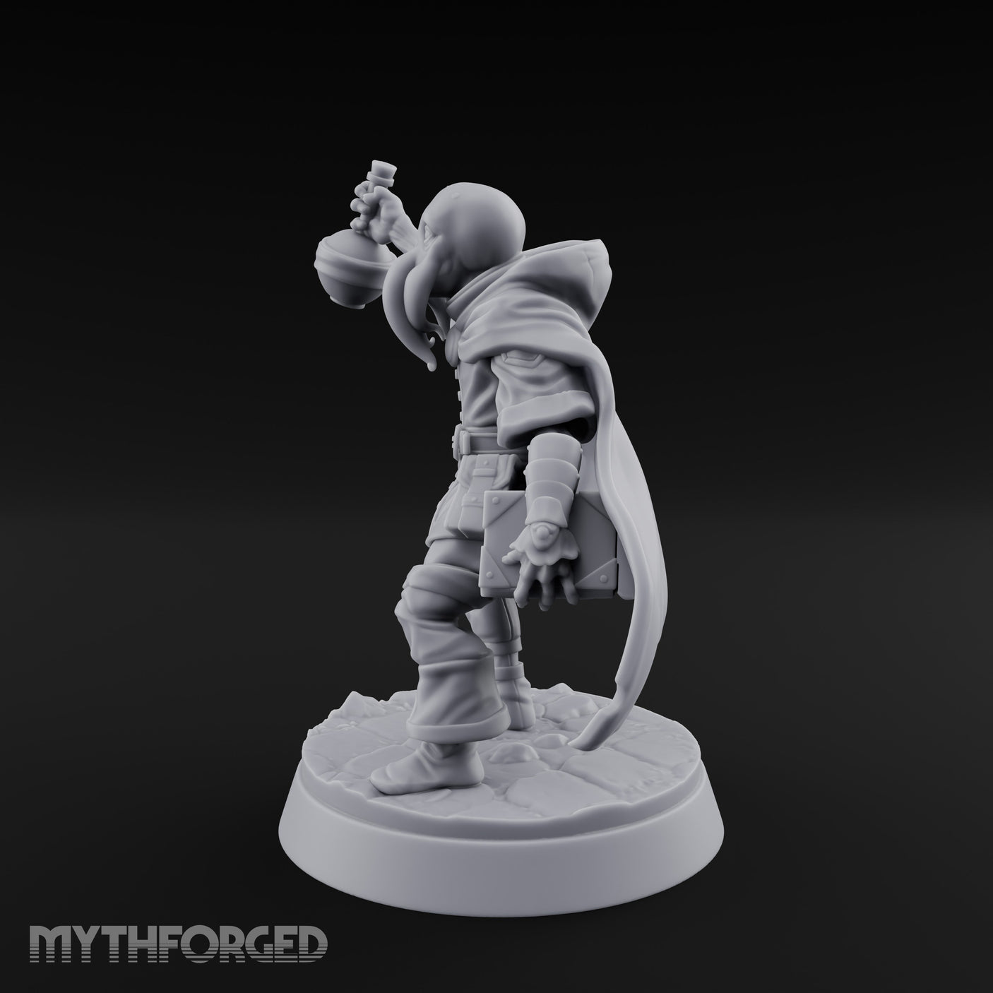 Flask Hurling Mind Flayer Alchemist Miniature for Dungeons and Dragons, Pathfinder or other TTRPGs