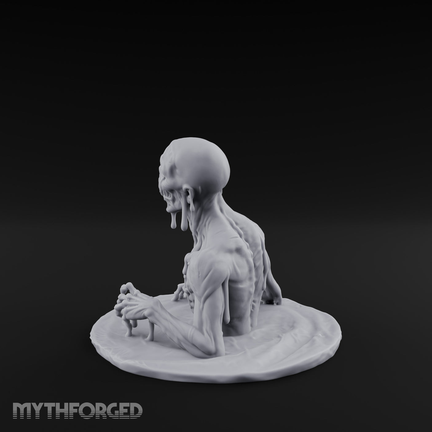Flesh-Dripping Surface-Clawing Zombie Lurker Miniature for Dungeons and Dragons, Pathfinder or other TTRPGs