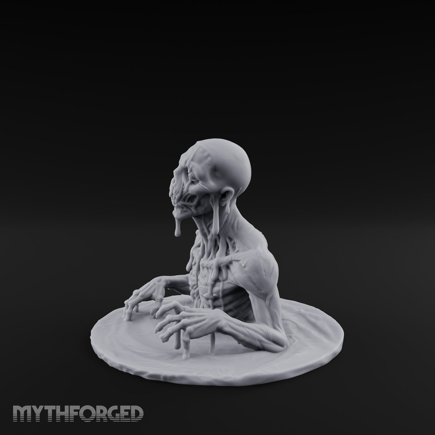 Flesh-Dripping Surface-Clawing Zombie Lurker Miniature for Dungeons and Dragons, Pathfinder or other TTRPGs