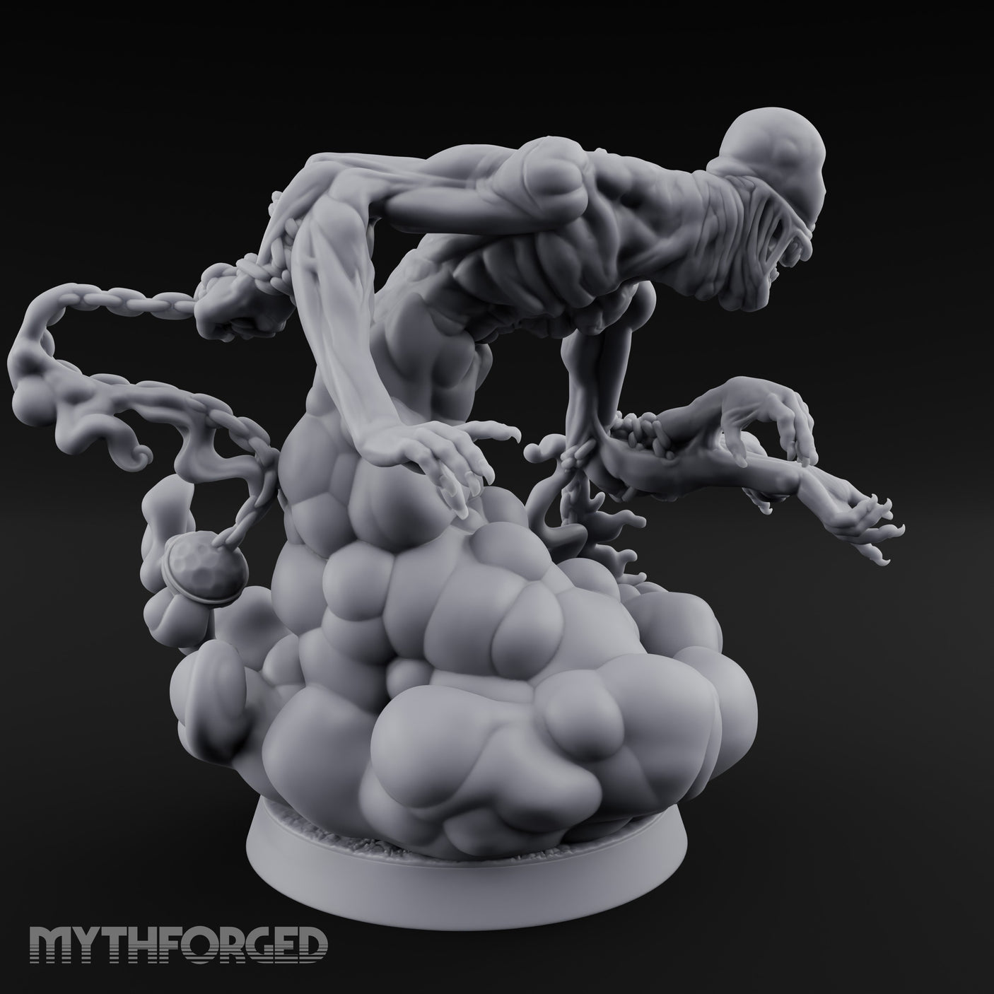 Flesh Tearing Lunge Moon-Beast Miniature for Dungeons and Dragons, Pathfinder or other TTRPGs