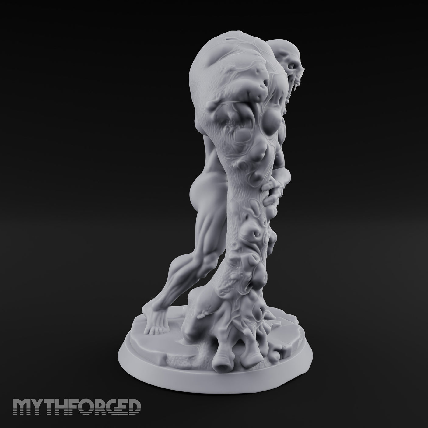 Flesh Tearing Screaming Zombie Abomination Miniature for Dungeons and Dragons, Pathfinder or other TTRPGs
