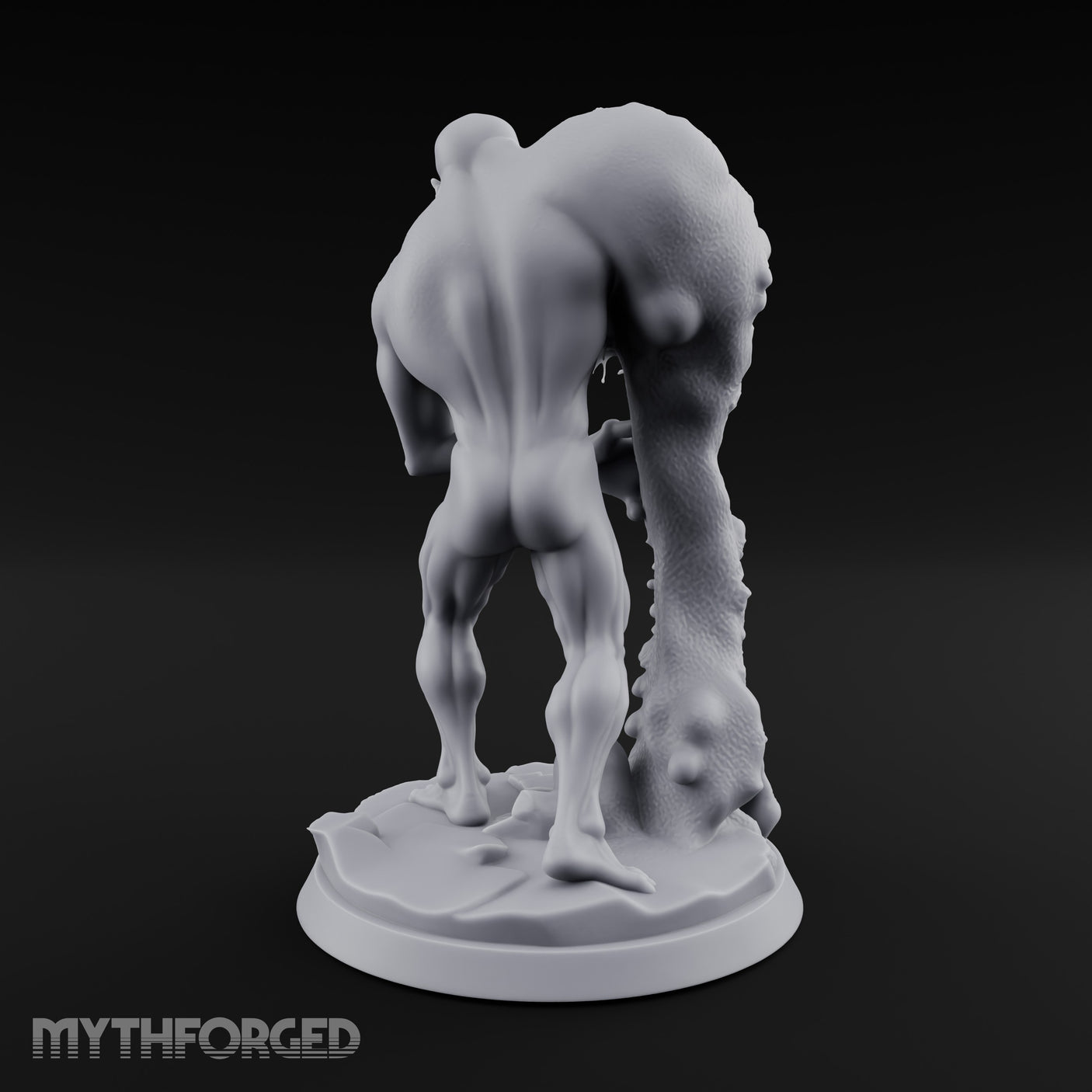 Flesh Tearing Screaming Zombie Abomination Miniature for Dungeons and Dragons, Pathfinder or other TTRPGs