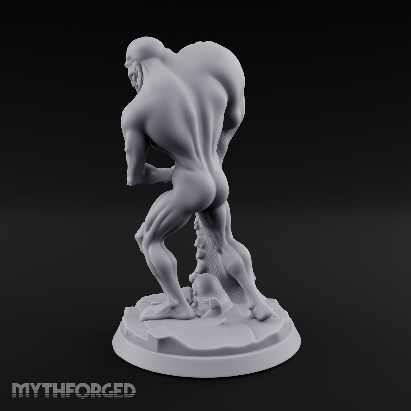 Flesh Tearing Screaming Zombie Abomination Miniature for Dungeons and Dragons, Pathfinder or other TTRPGs