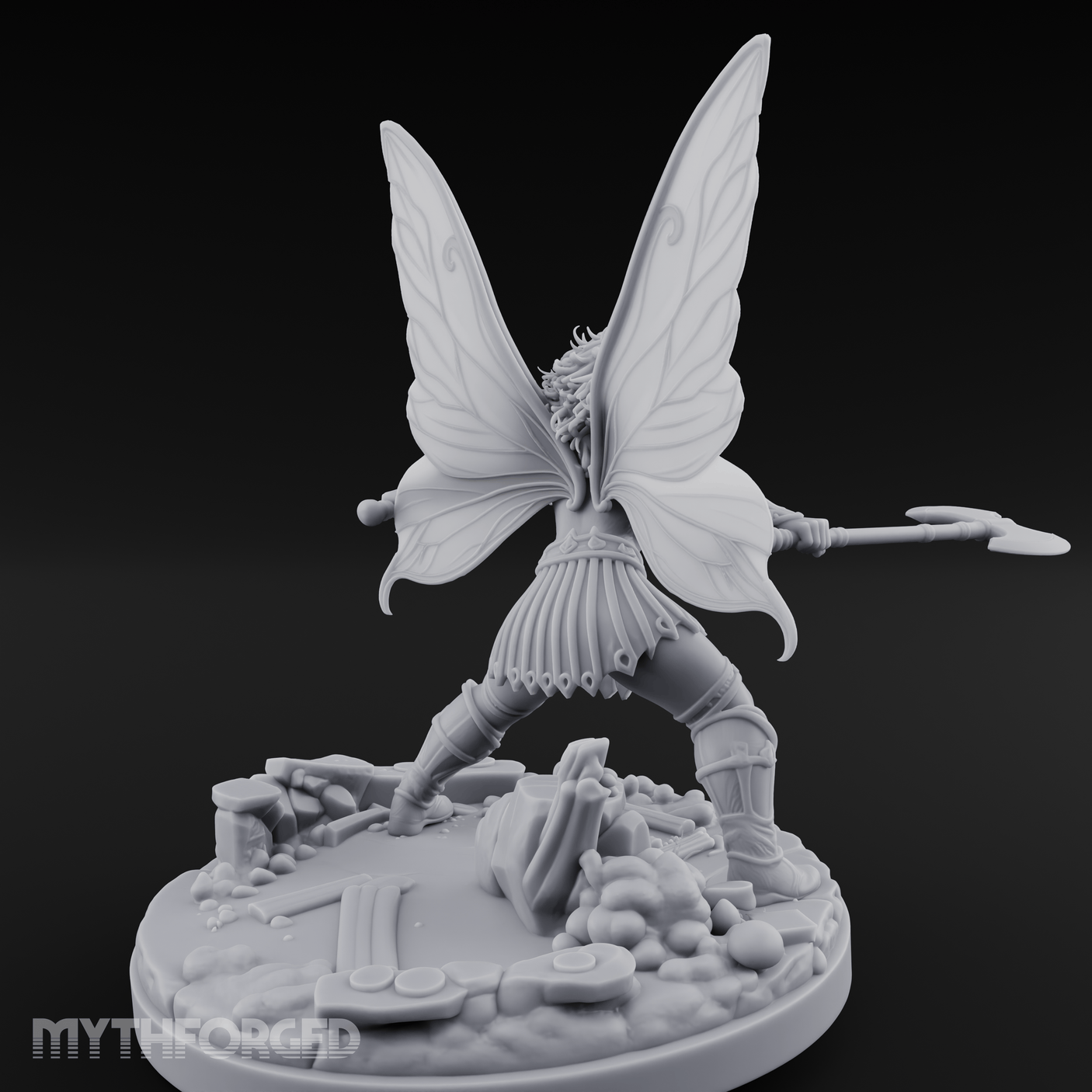 Dual Wand Casting Fairy Mage Miniature for Dungeons and Dragons, Pathfinder or other TTRPGs